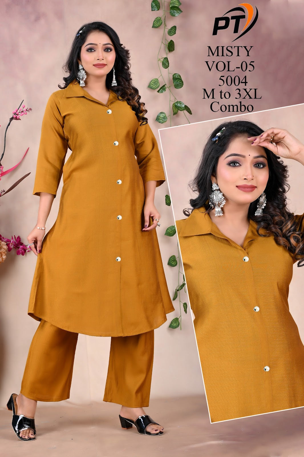 Misty Vol 5 Pt Vertican Kurti Pant Set Exporter Ahmedabad
