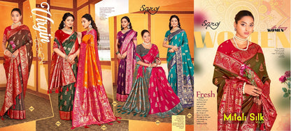 Mitali Silk Saroj Sarees Wholesaler Ahmedabad