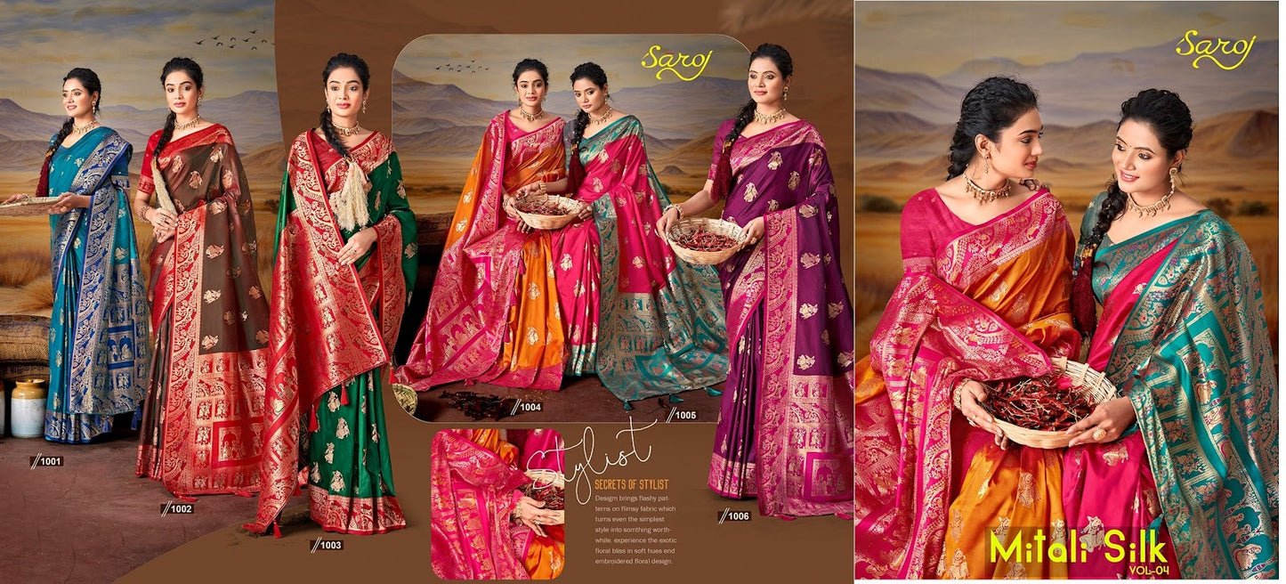 Mitali Silk Saroj Sarees Wholesaler Ahmedabad