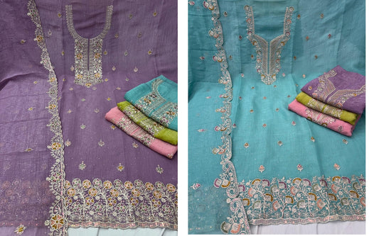 Mitasha Nayandeep Crunchy Silk Salwar Suits Supplier Gujarat