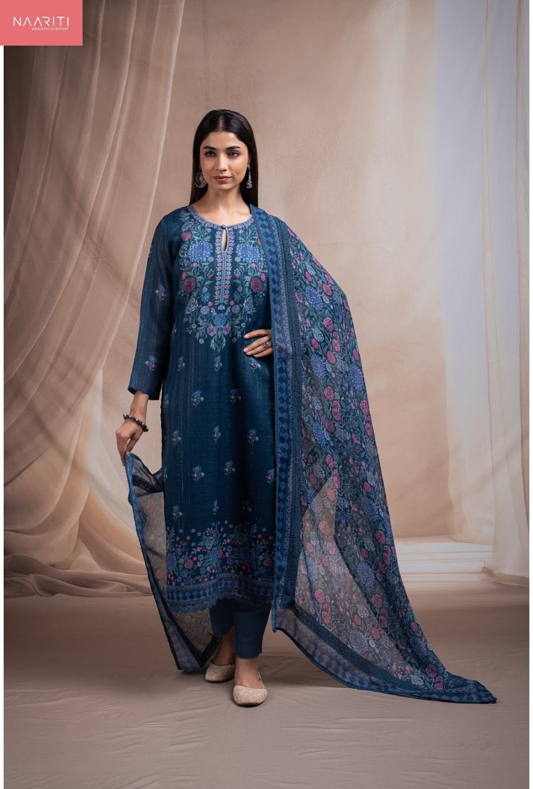 Miteek Naariti Linen Pant Style Suits Wholesaler Gujarat