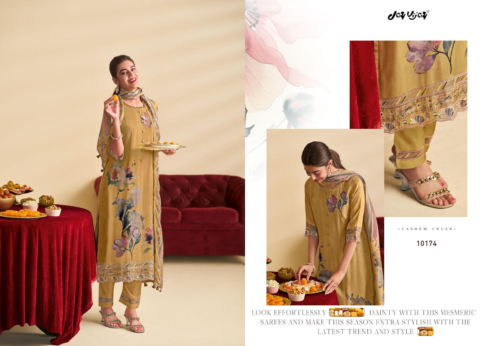 Mithai Jay Vijay Pure Bemberg Pant Style Suits Manufacturer Ahmedabad
