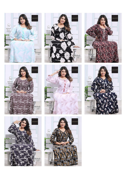 Mithali Vol 1 Skager Imported Night Gowns Wholesaler