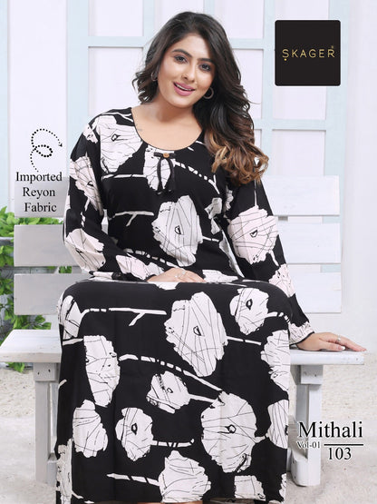 Mithali Vol 1 Skager Imported Night Gowns Wholesaler