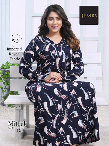 Mithali Vol 1 Skager Imported Night Gowns Wholesaler