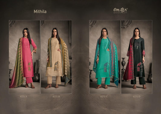 Mithila Omtex Silk Pant Style Suits Wholesaler Gujarat