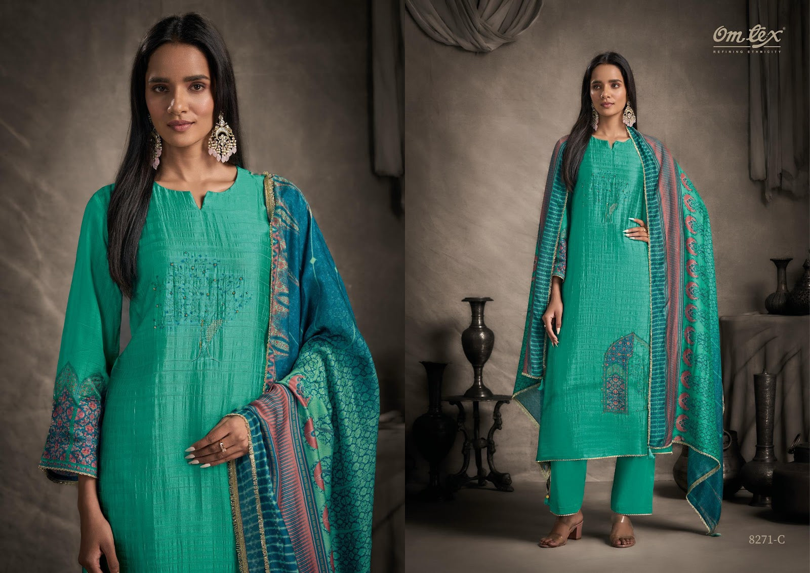 Mithila Omtex Silk Pant Style Suits Wholesaler Gujarat