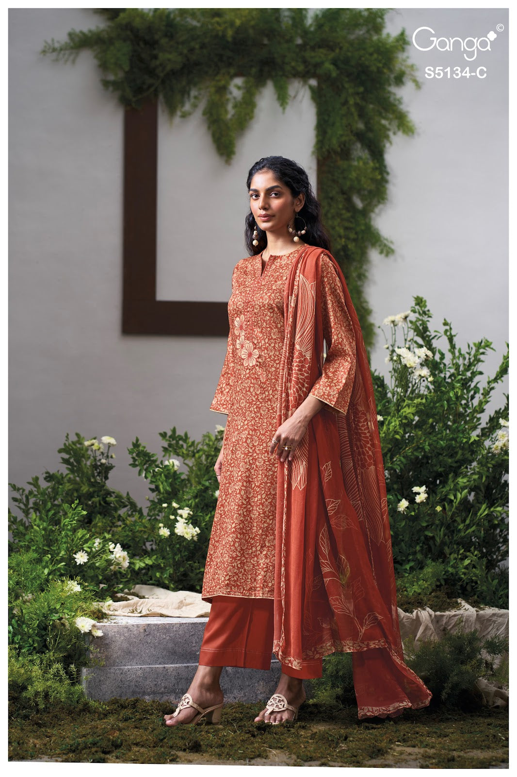 Mithila S5134 Ganga Cotton Satin Pant Style Suits Manufacturer Ahmedabad