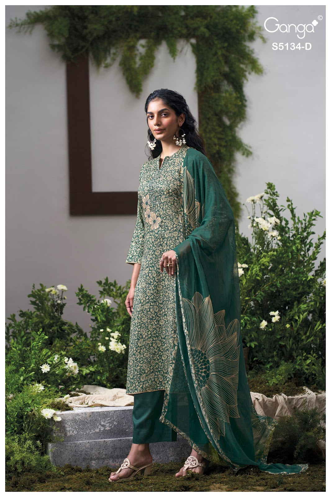 Mithila S5134 Ganga Cotton Satin Pant Style Suits Manufacturer Ahmedabad