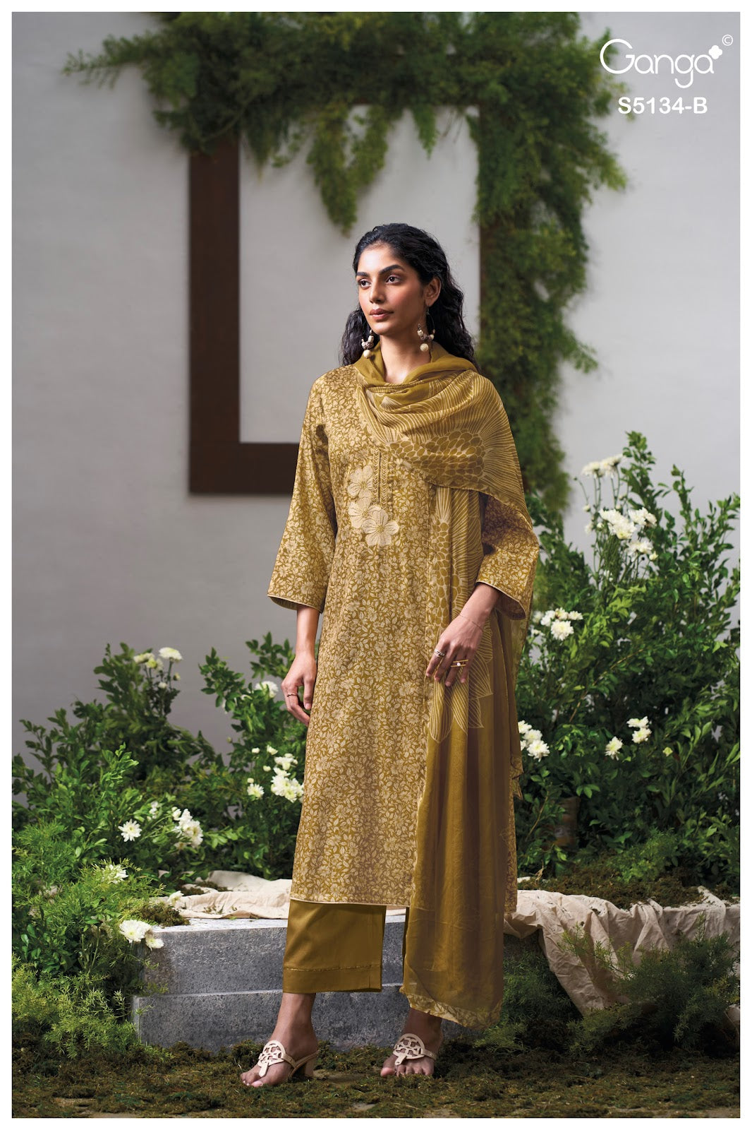 Mithila S5134 Ganga Cotton Satin Pant Style Suits Manufacturer Ahmedabad