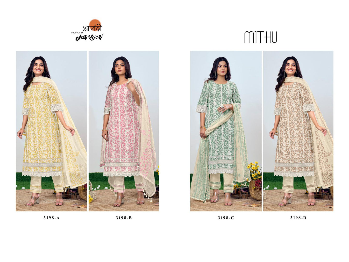 Mithu 3198 Jay Vijay Pure Cotton Pant Style Suits Manufacturer India