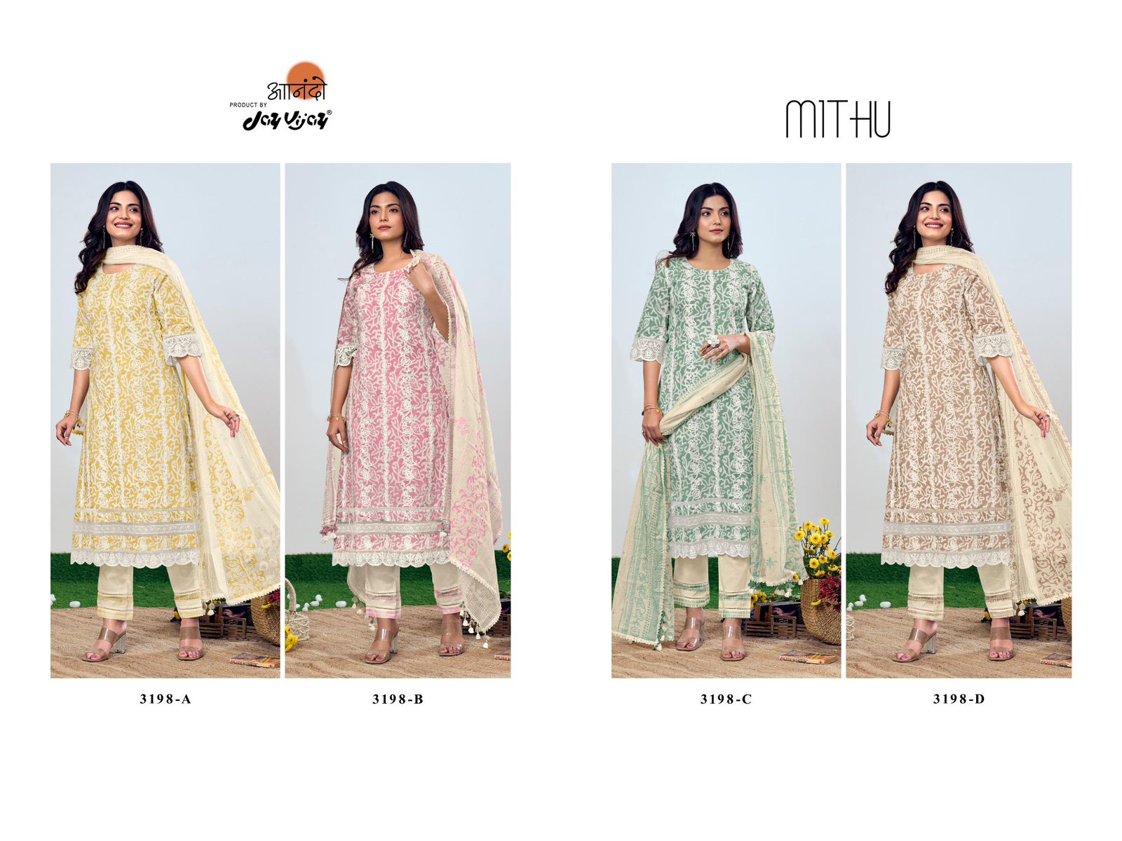Mithu 3198 Jay Vijay Pure Cotton Pant Style Suits Manufacturer India
