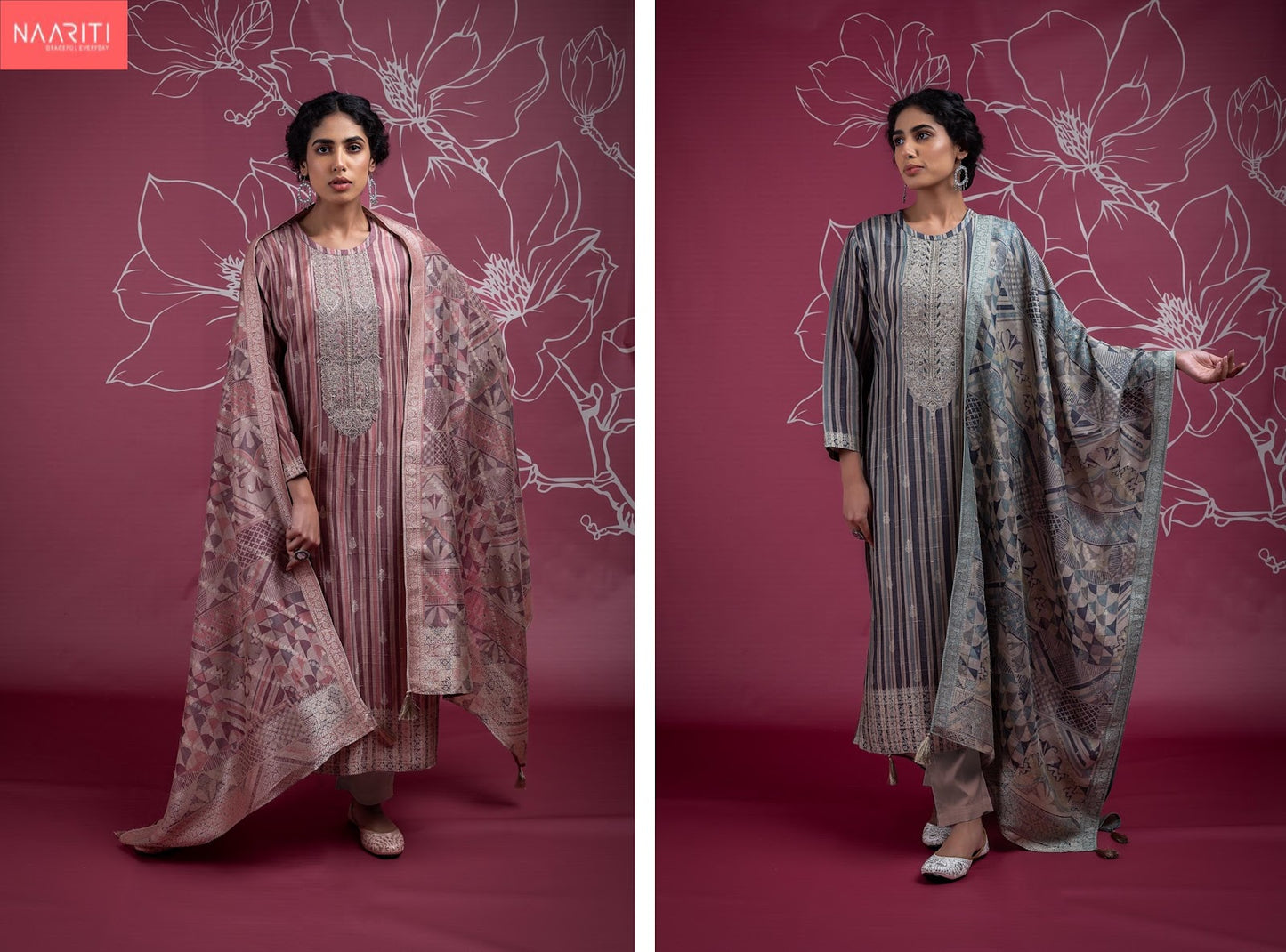 Mitor Naariti Silk Pant Style Suits Wholesaler