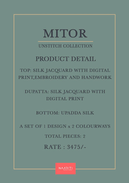 Mitor Naariti Silk Pant Style Suits Wholesaler