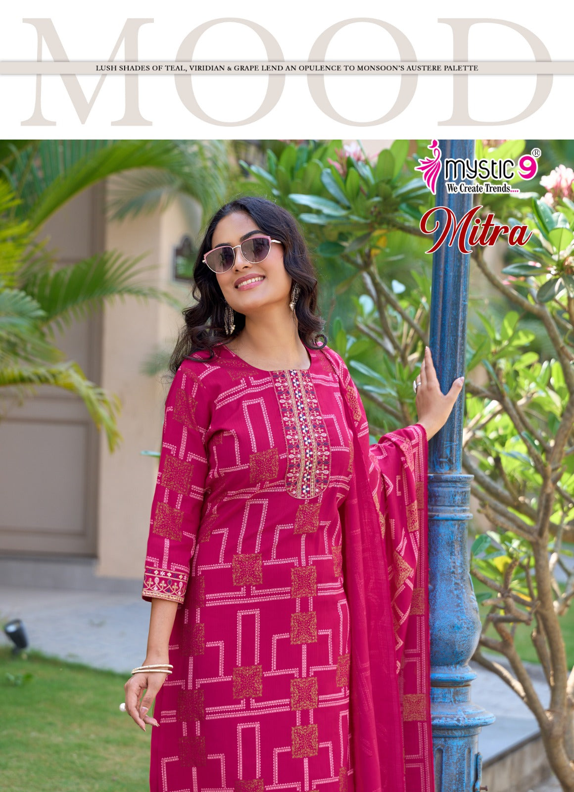Mitra Vol 1 Mystic 9 Vertican Readymade Pant Style Suits Exporter India