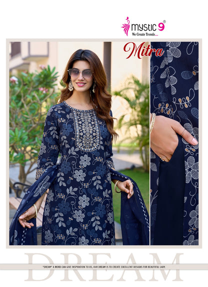 Mitra Vol 1 Mystic 9 Vertican Readymade Pant Style Suits Exporter India
