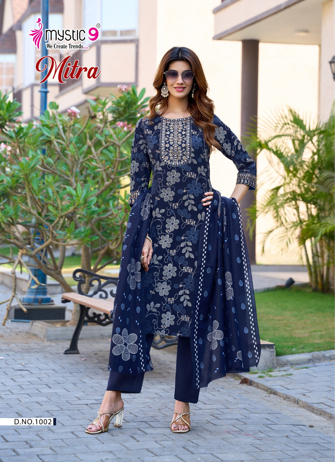 Mitra Vol 1 Mystic 9 Vertican Readymade Pant Style Suits Exporter India