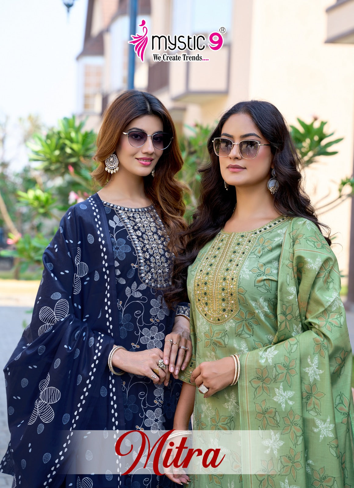 Mitra Vol 1 Mystic 9 Vertican Readymade Pant Style Suits Exporter India