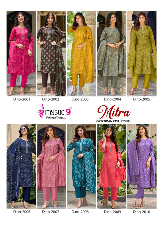 Mitra Vol 2 Mystic 9 Vertican Readymade Pant Style Suits Wholesale Price