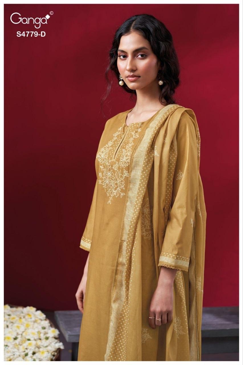 Mivana S4779 Ganga Cotton Plazzo Style Suits Exporter Gujarat