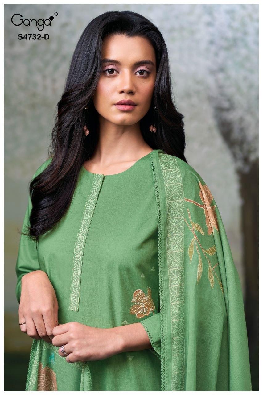 Mivelle S4732 Ganga Cotton Plazzo Style Suits Supplier India