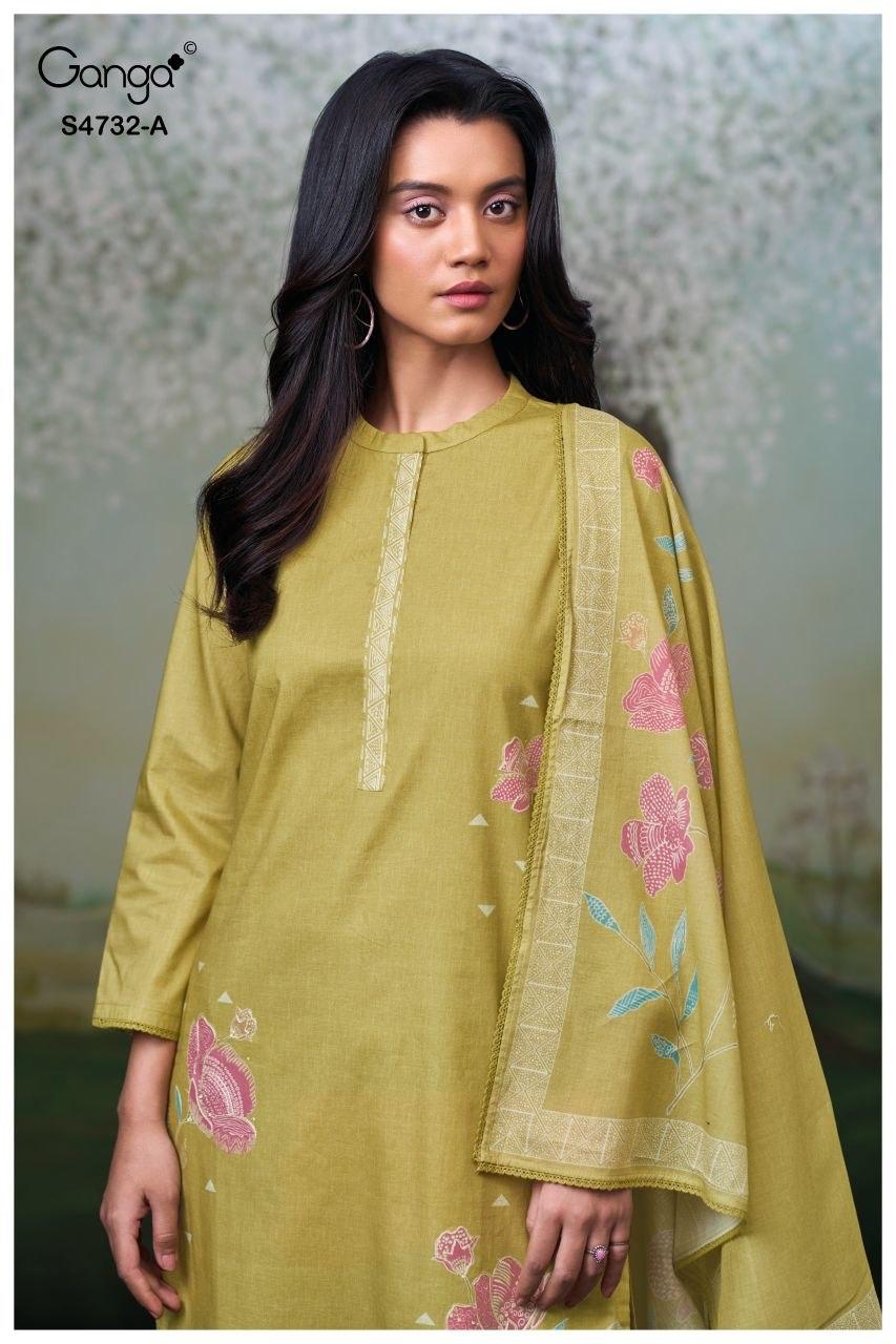 Mivelle S4732 Ganga Cotton Plazzo Style Suits Supplier India