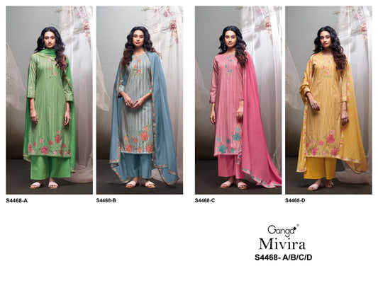 Mivira 4468 Ganga Mul Cotton Pant Style Suits Wholesale Price