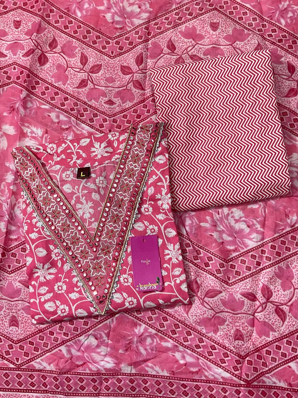 Mivya 140525 Kanha Readymade Cotton Pant Suits Exporter India