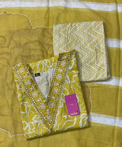 Mivya 140525 Kanha Readymade Cotton Pant Suits Exporter India