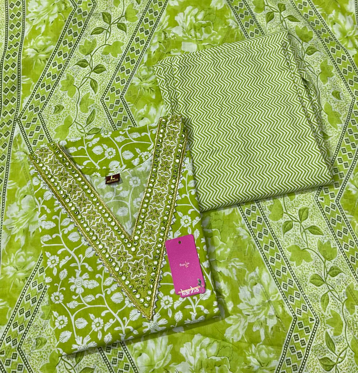 Mivya 140525 Kanha Readymade Cotton Pant Suits Exporter India