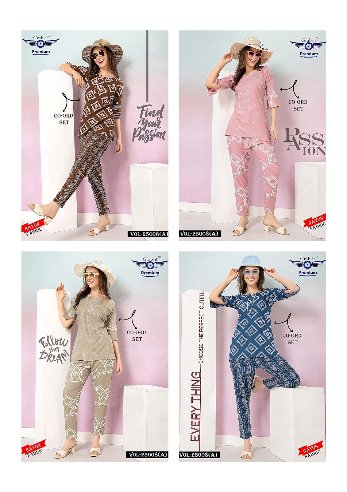 Mix Match Vol 25008 A Grab It Rayon Co Ord Set Exporter India