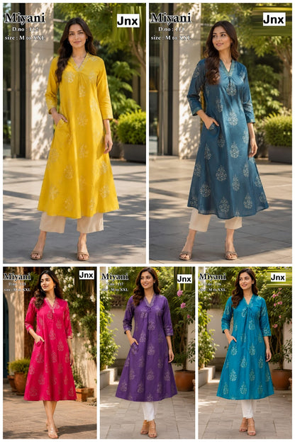 Miyani Jnx A-Line Kurti Wholesale Rate