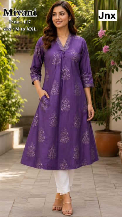 Miyani Jnx A-Line Kurti Wholesale Rate