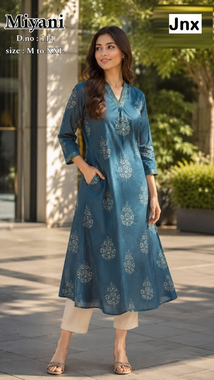 Miyani Jnx A-Line Kurti Wholesale Rate