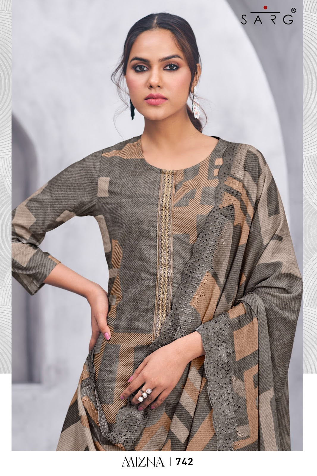Mizna Sarg Pure Cotton Plazzo Style Suits Exporter