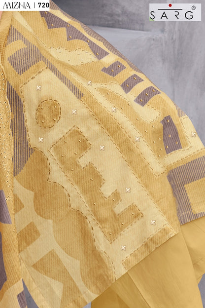 Mizna Sarg Pure Cotton Plazzo Style Suits Exporter