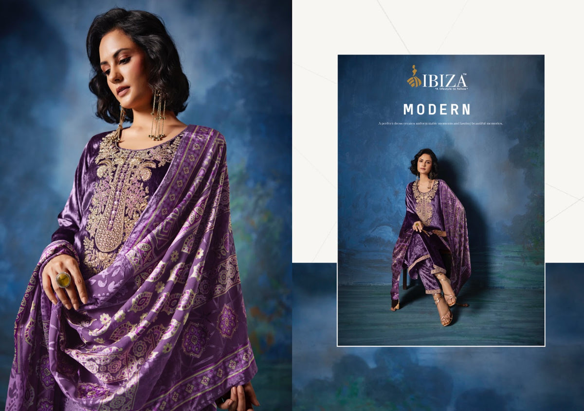 Mizuki Ibiza Velvet Suits Wholesaler Gujarat