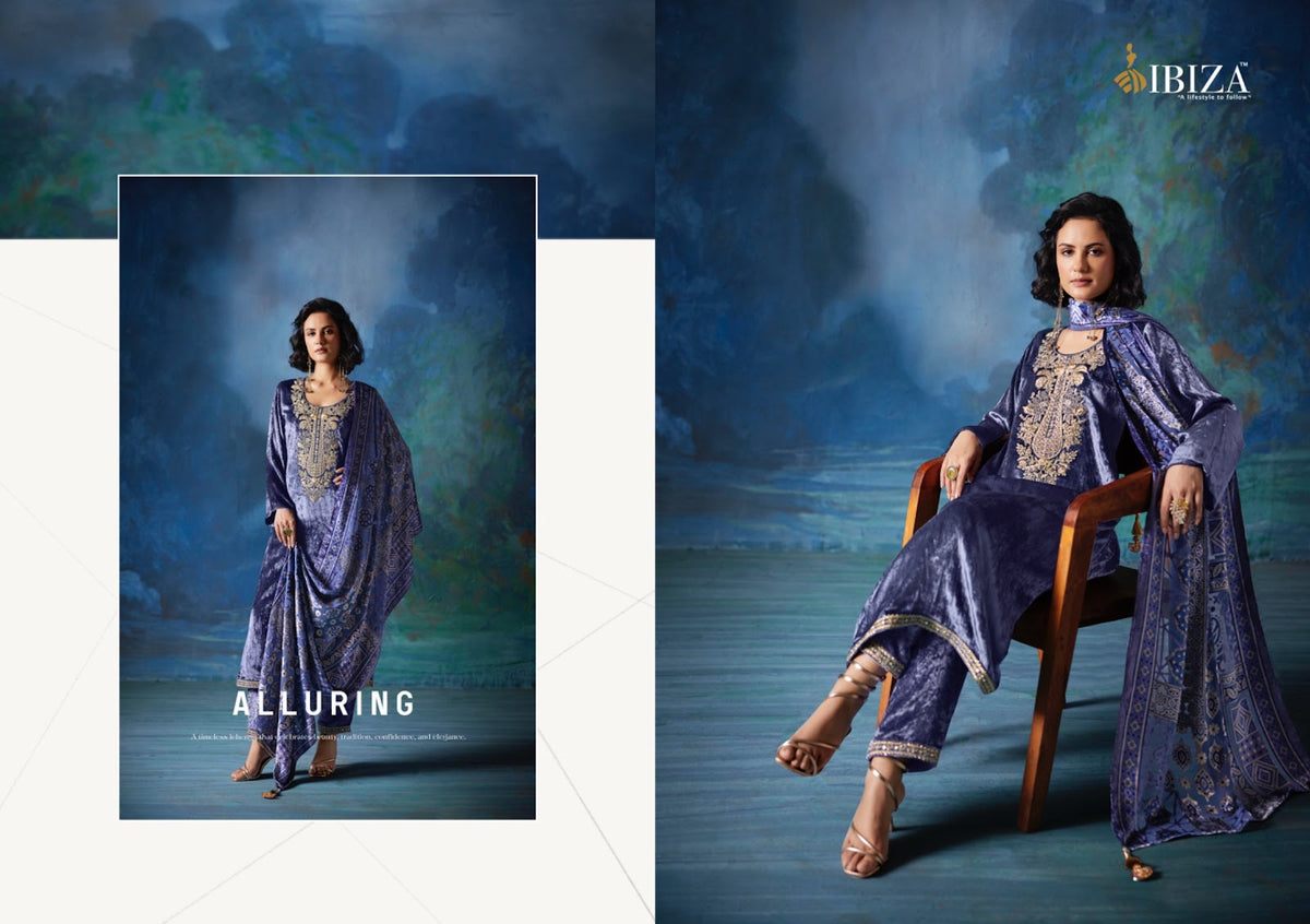 Zuri Rangati Prints Satin Pashmina Suits Exporter Gujarat