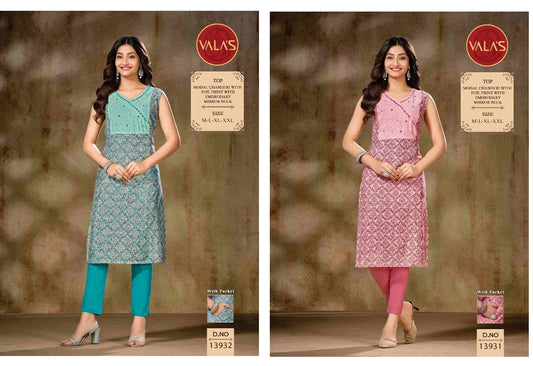 Modal-2106 Valas Straight Cut Kurtis Manufacturer