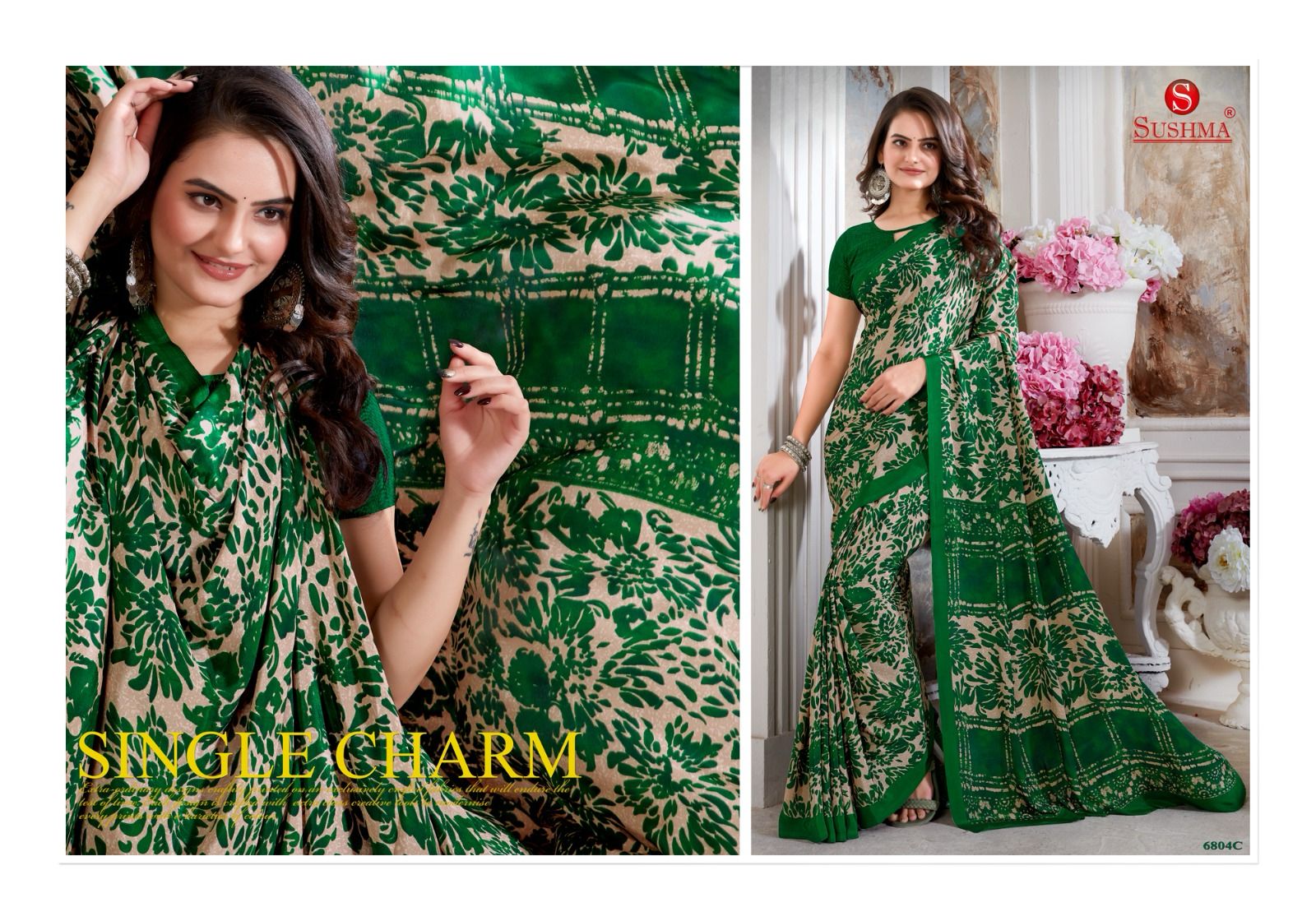 Modern Culture Sushma Crape Sarees Supplier India