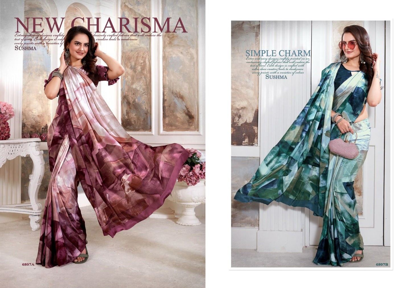 Modern Culture Sushma Crape Sarees Supplier India