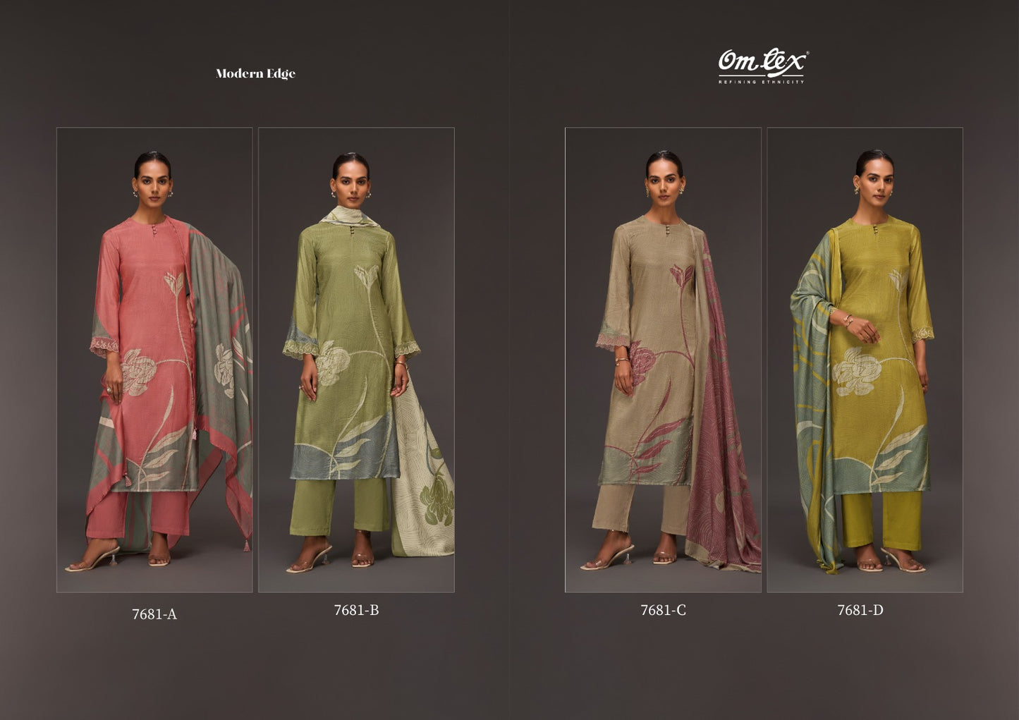 Modern Edge Omtex Silk Pant Style Suits Manufacturer Ahmedabad