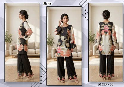 Modern Vol 5 Jelite Jisha Dull Satin Co Ord Set Supplier Gujarat