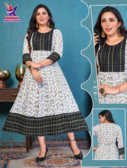 Modernist 2 Mlm Kalash Lifestyle Rayon 14Kg Anarkali Kurtis Manufacturer India