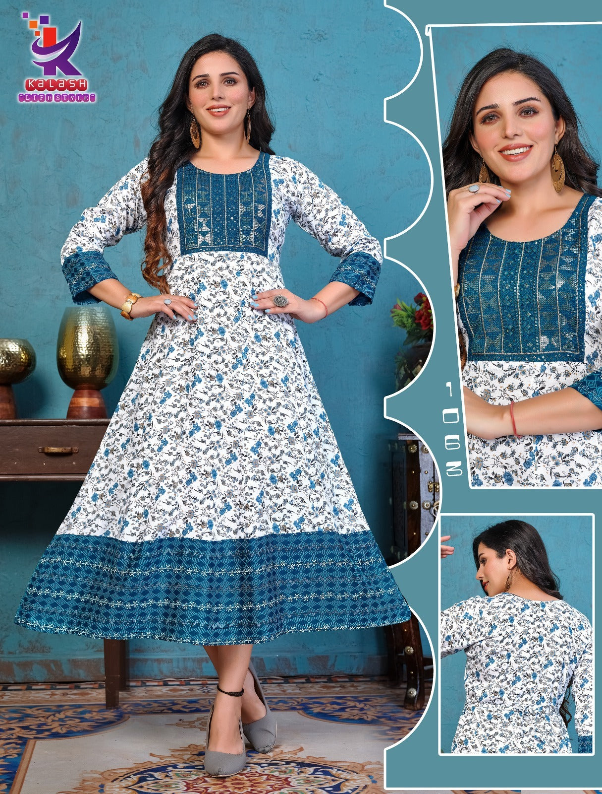 Modernist 2 Mlm Kalash Lifestyle Rayon 14Kg Anarkali Kurtis Manufacturer India