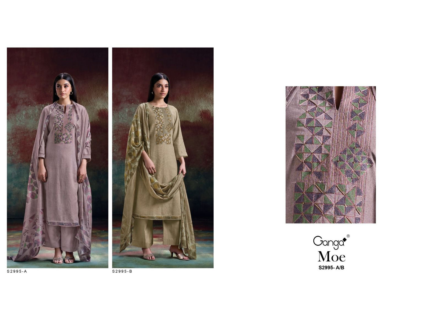 Moe S2995 Ganga Pure Khadi Pashmina Suits Manufacturer Ahmedabad