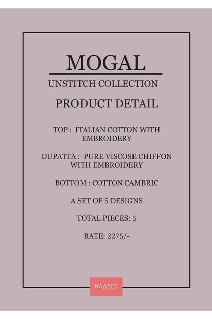 Mogal Naariti Cotton Pant Style Suits Exporter India
