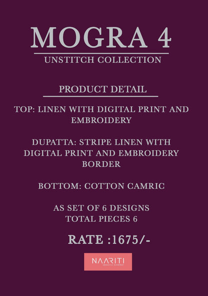 Mogra 4 Naariti Linen Pant Style Suits Exporter Ahmedabad