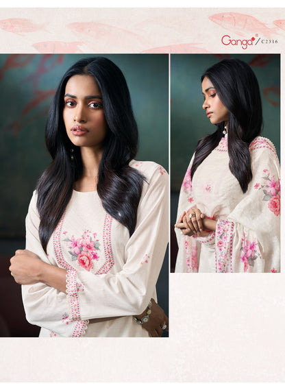 Moh Ganga Cotton Pant Style Suits Exporter India