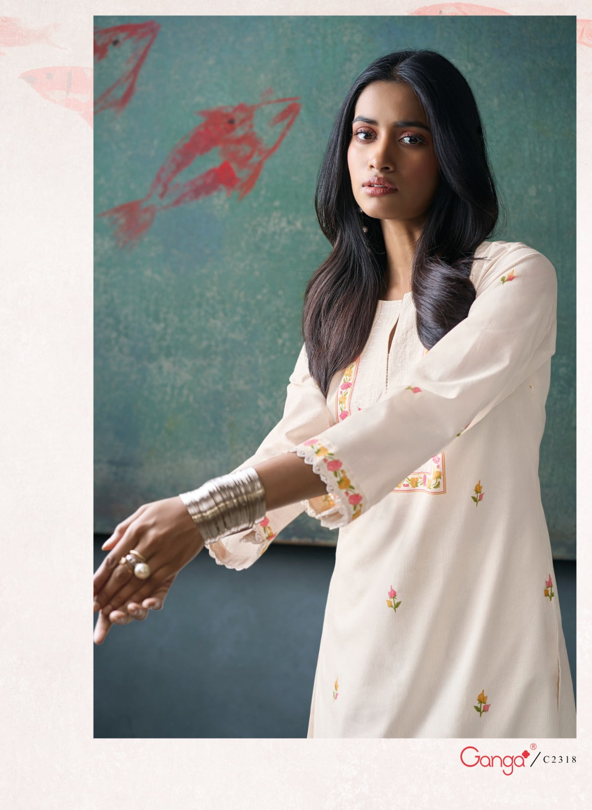 Moh Ganga Cotton Pant Style Suits Exporter India